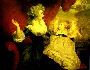 Sir Joshua Reynolds georgiana, duchess of devonshire with her daughter oil painting on canvas